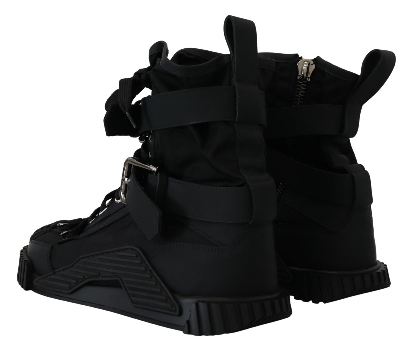 Chaussures montantes en nylon noir Dolce & Gabbana Sorrento Sneakers