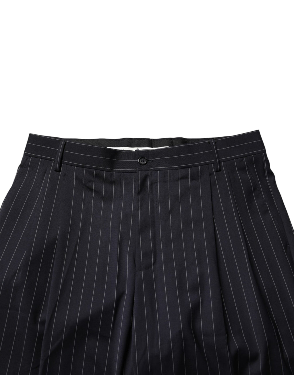 Pantalon habillé droit à rayures noires Dolce & Gabbana pour hommes