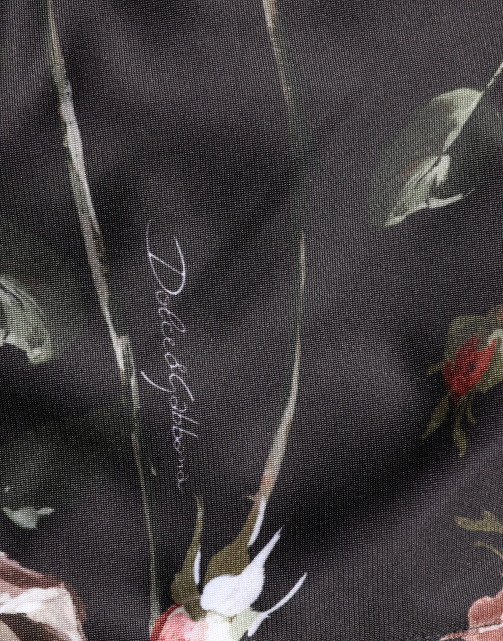 Pantalon chino droit fleuri noir Dolce & Gabbana