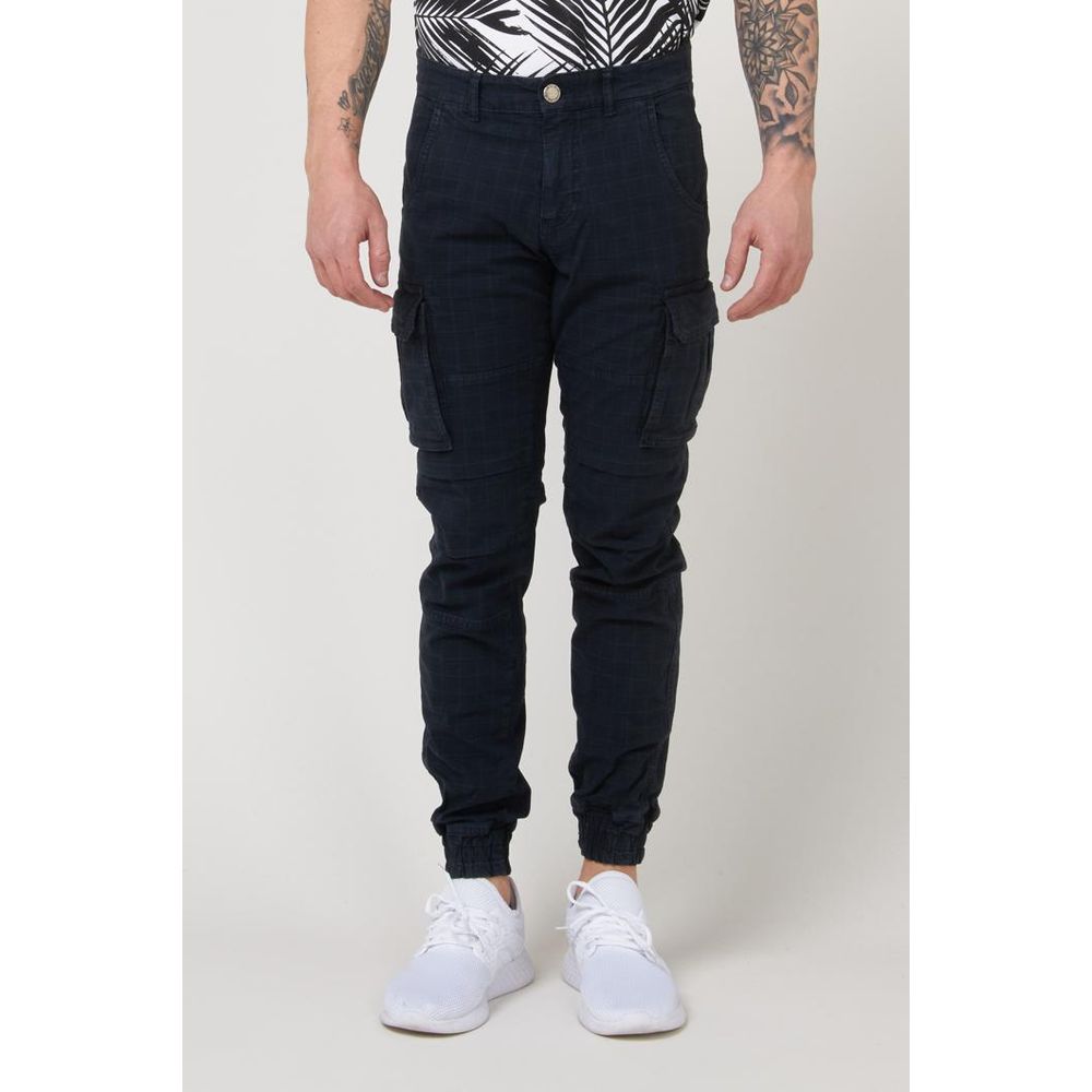 Pantalon Cargo en Coton Bleu Gas