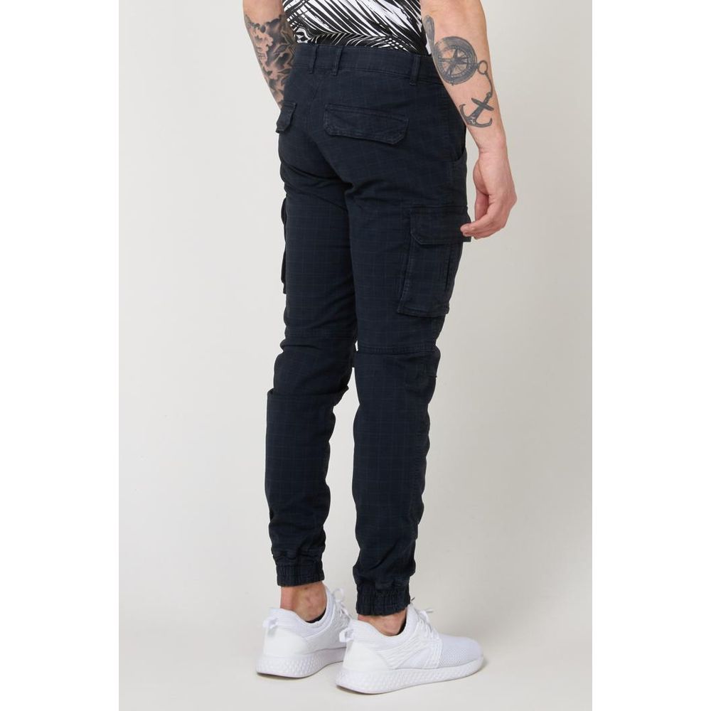 Pantalon Cargo en Coton Bleu Gas