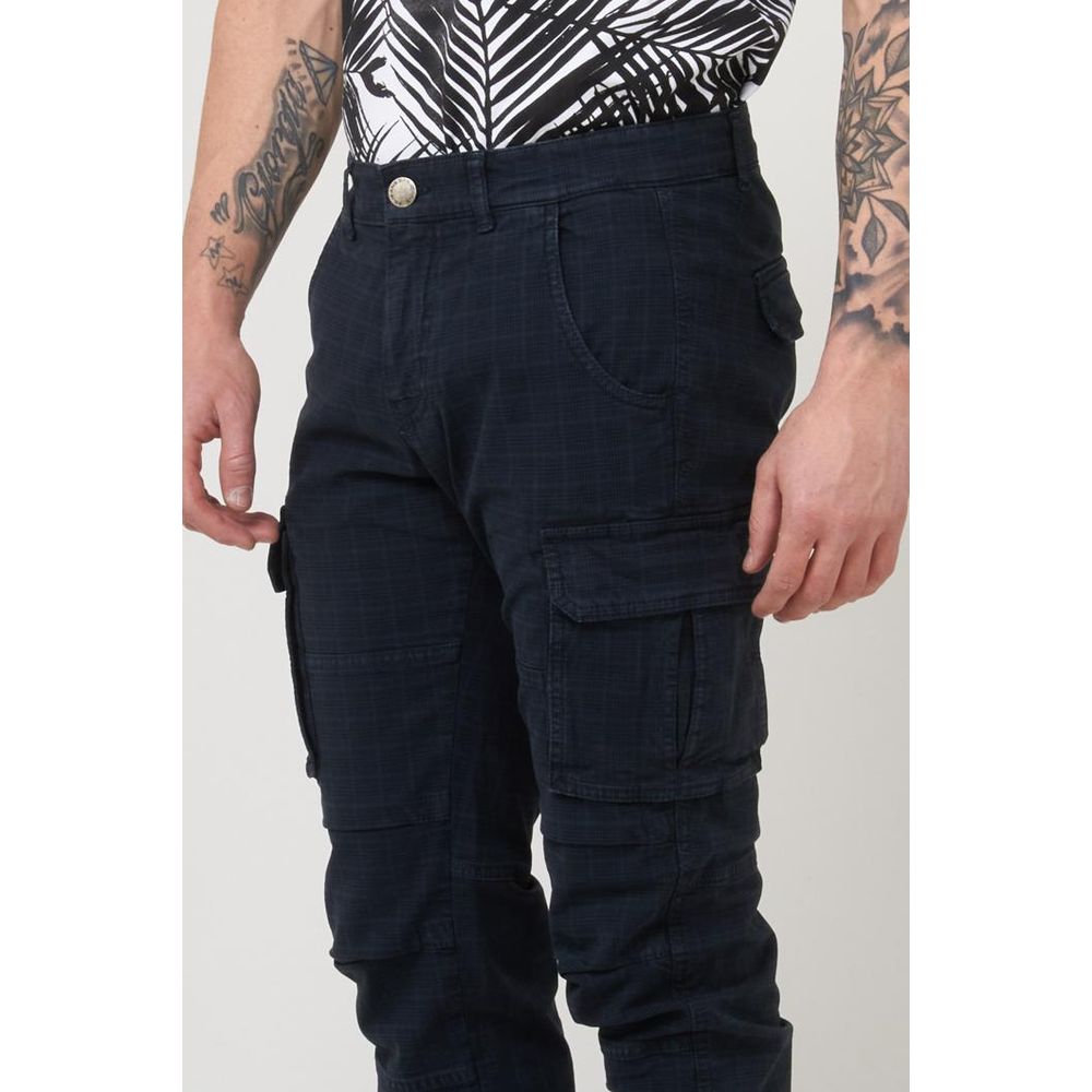 Pantalon Cargo en Coton Bleu Gas