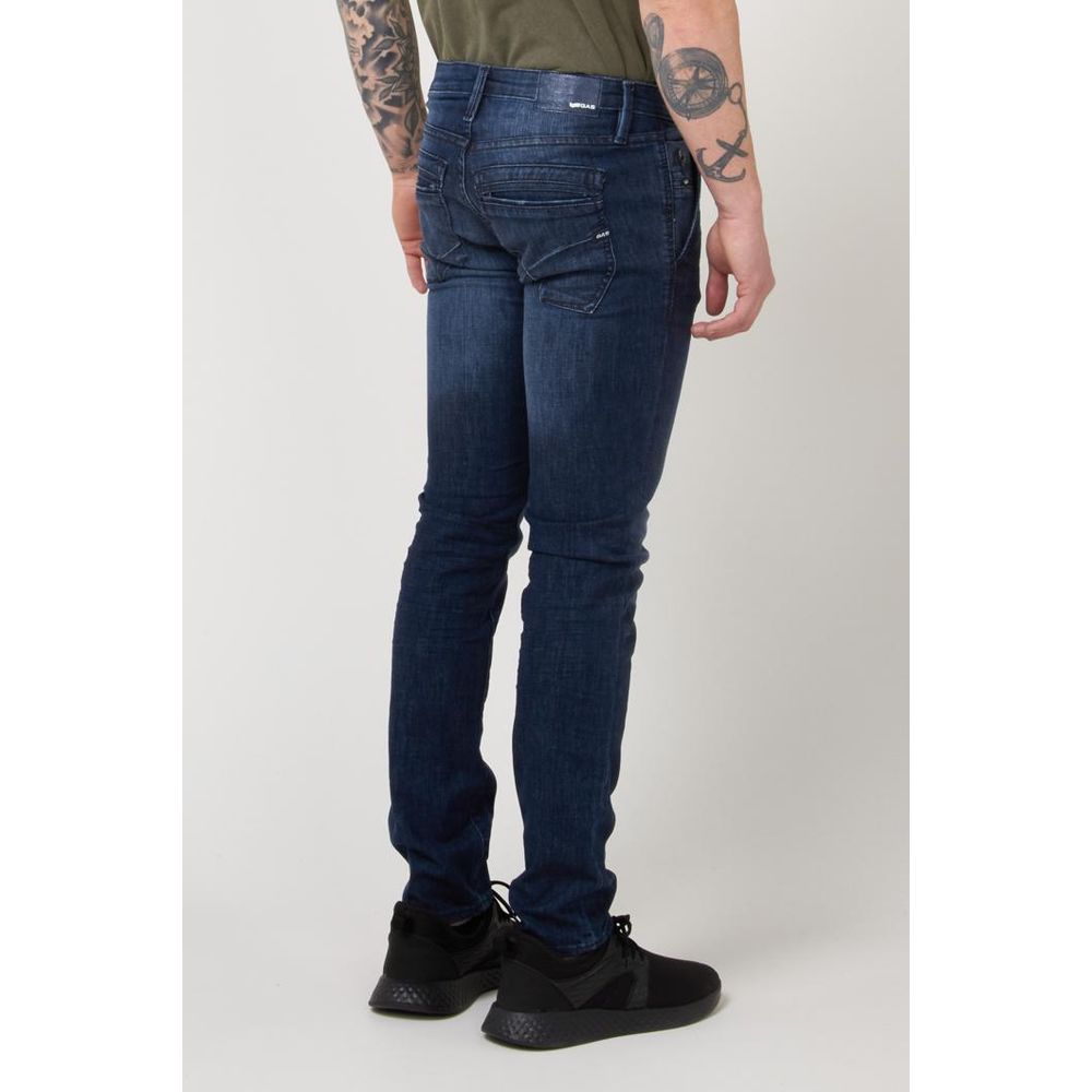 Jean slim en coton bleu Gas