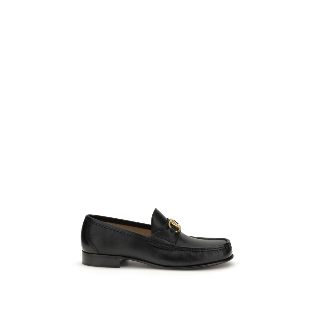 Mocassins à enfiler Valentino Garavani en cuir de veau noir