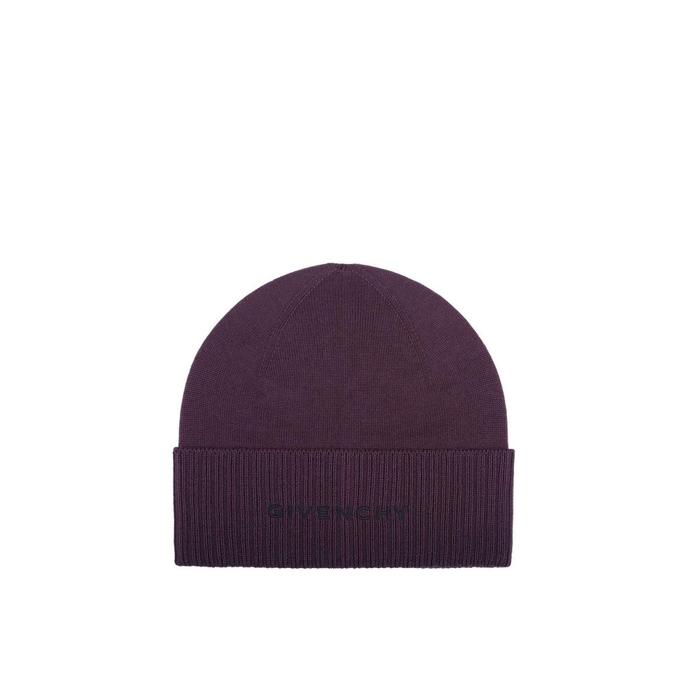 Bonnet en laine violette Givenchy
