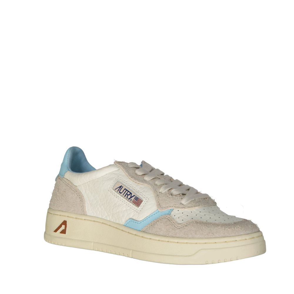 Baskets basses en cuir blanc Autry