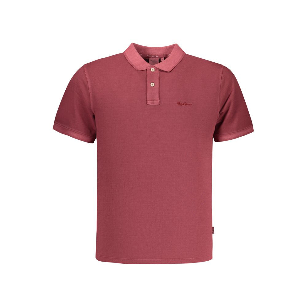 Polo Pepe Jeans rouge en coton pour homme