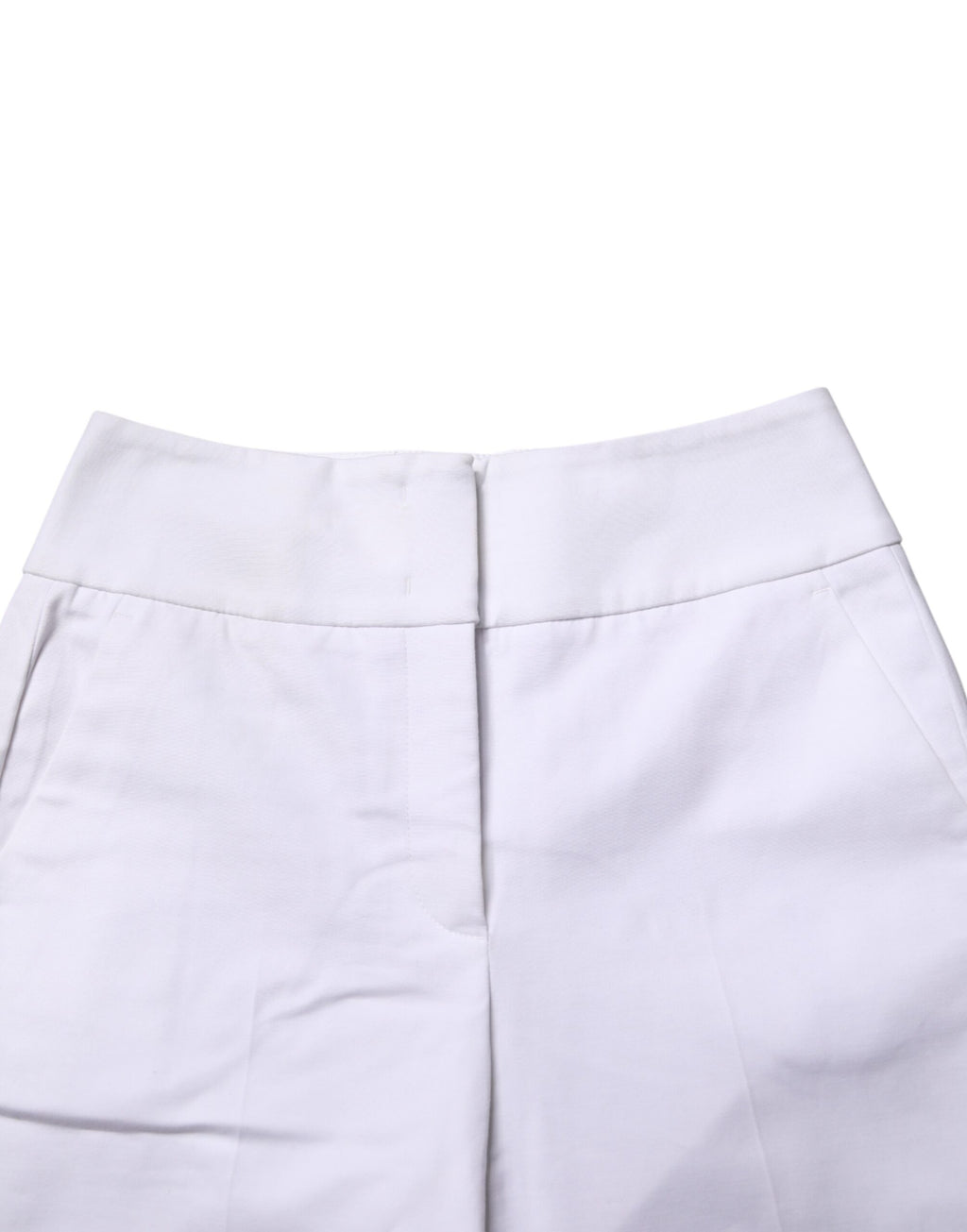 Pantalon Chino Peserico Blanc Taille Haute Coupe Fuselée