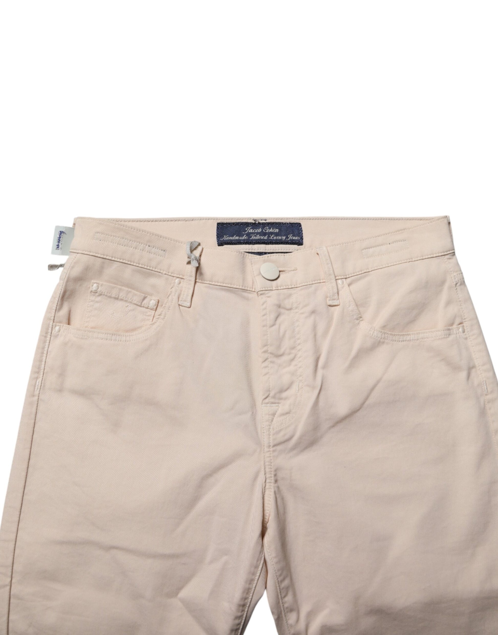 Jean coupe skinny taille mi-haute en denim Jacob Cohen beige
