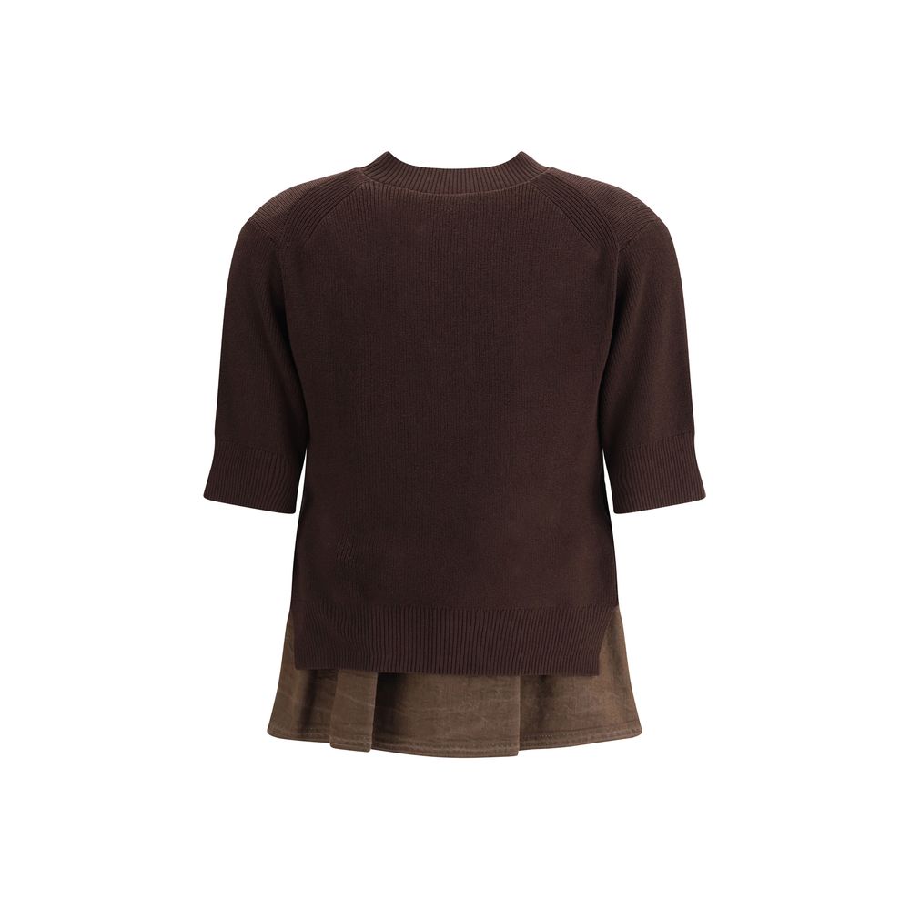 Sacai Blue Cotton Sweatshirt