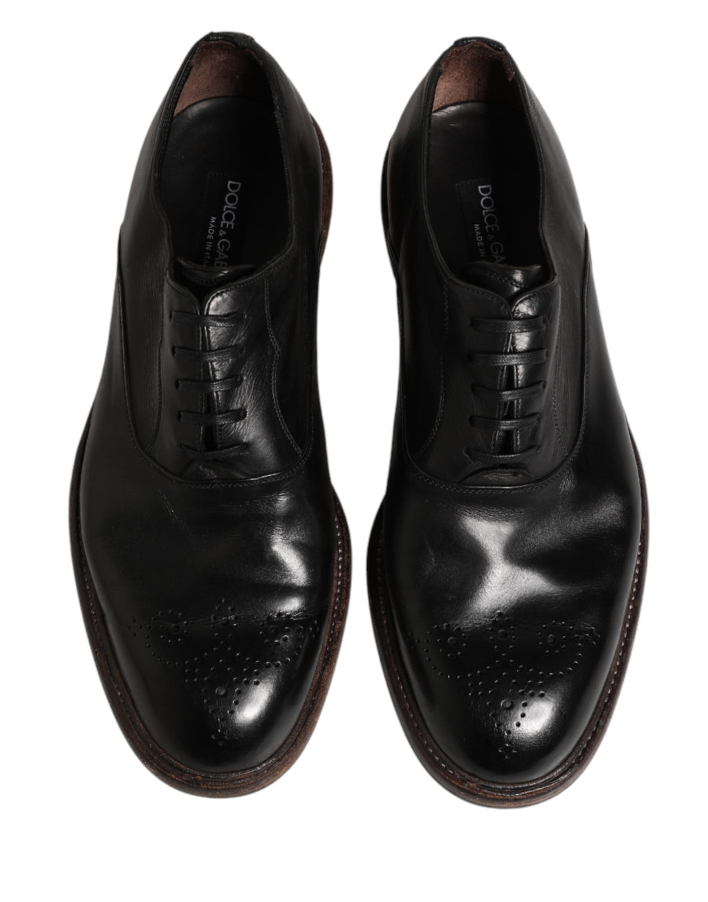 Chaussures habillées Oxford en cuir de veau noir Dolce & Gabbana