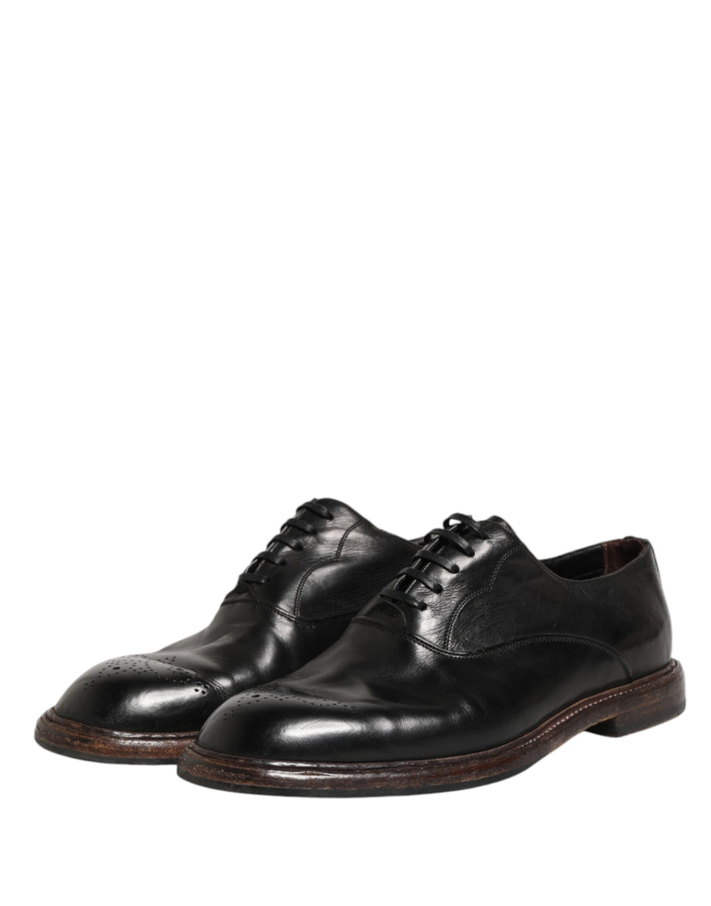 Chaussures habillées Oxford en cuir de veau noir Dolce & Gabbana