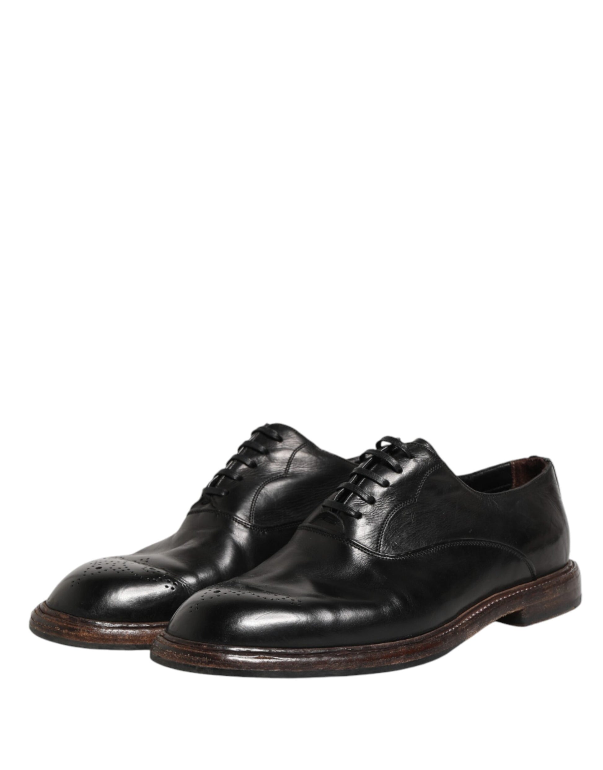 Chaussures habillées Oxford en cuir de veau noir Dolce & Gabbana