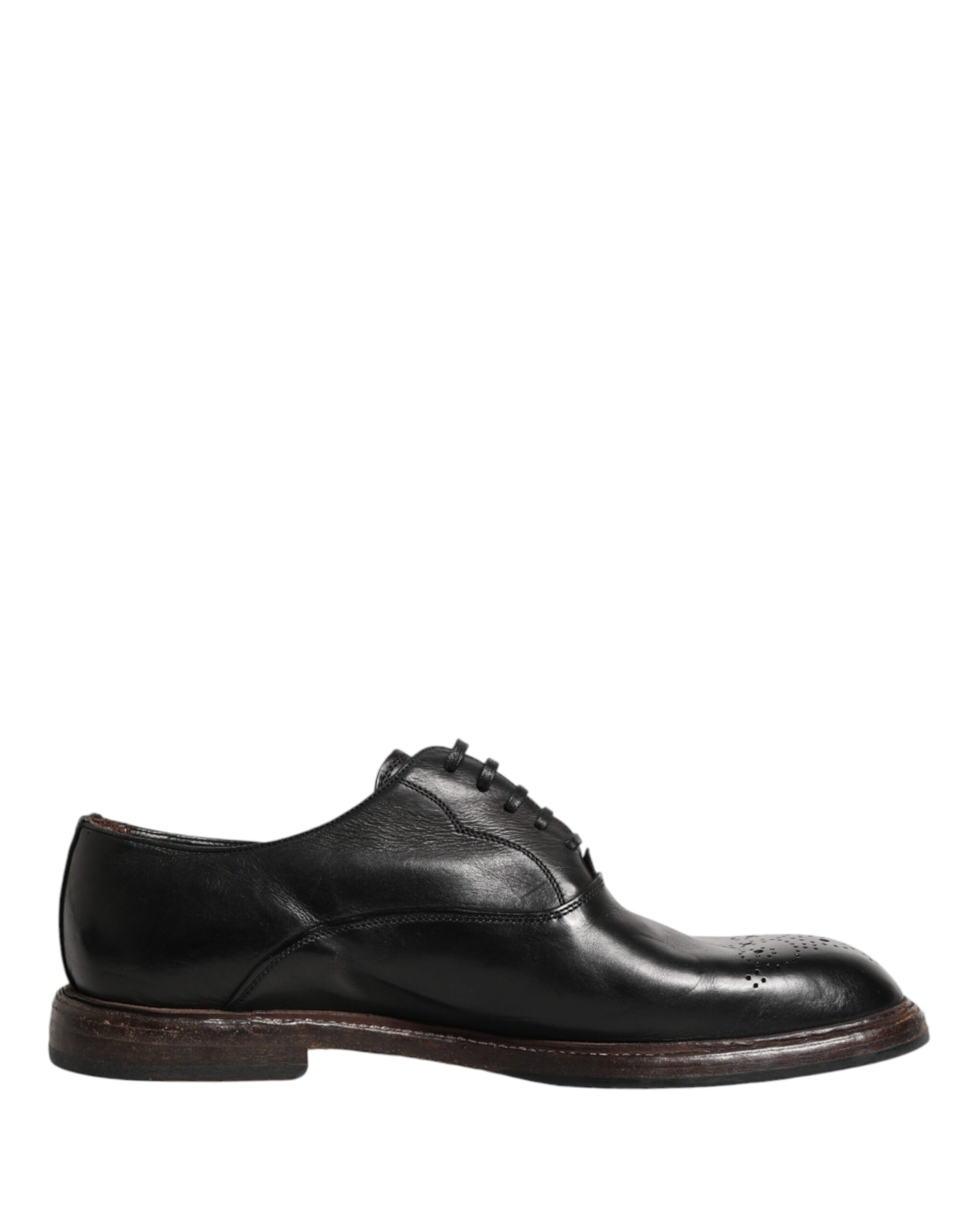 Chaussures habillées Oxford en cuir de veau noir Dolce & Gabbana