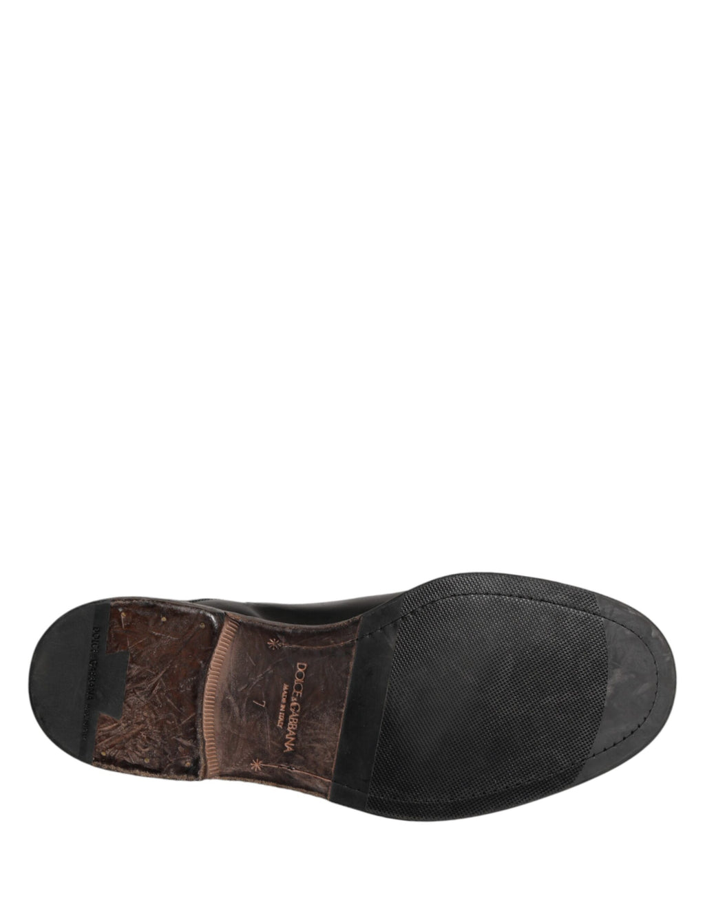 Chaussures habillées Oxford en cuir de veau noir Dolce & Gabbana