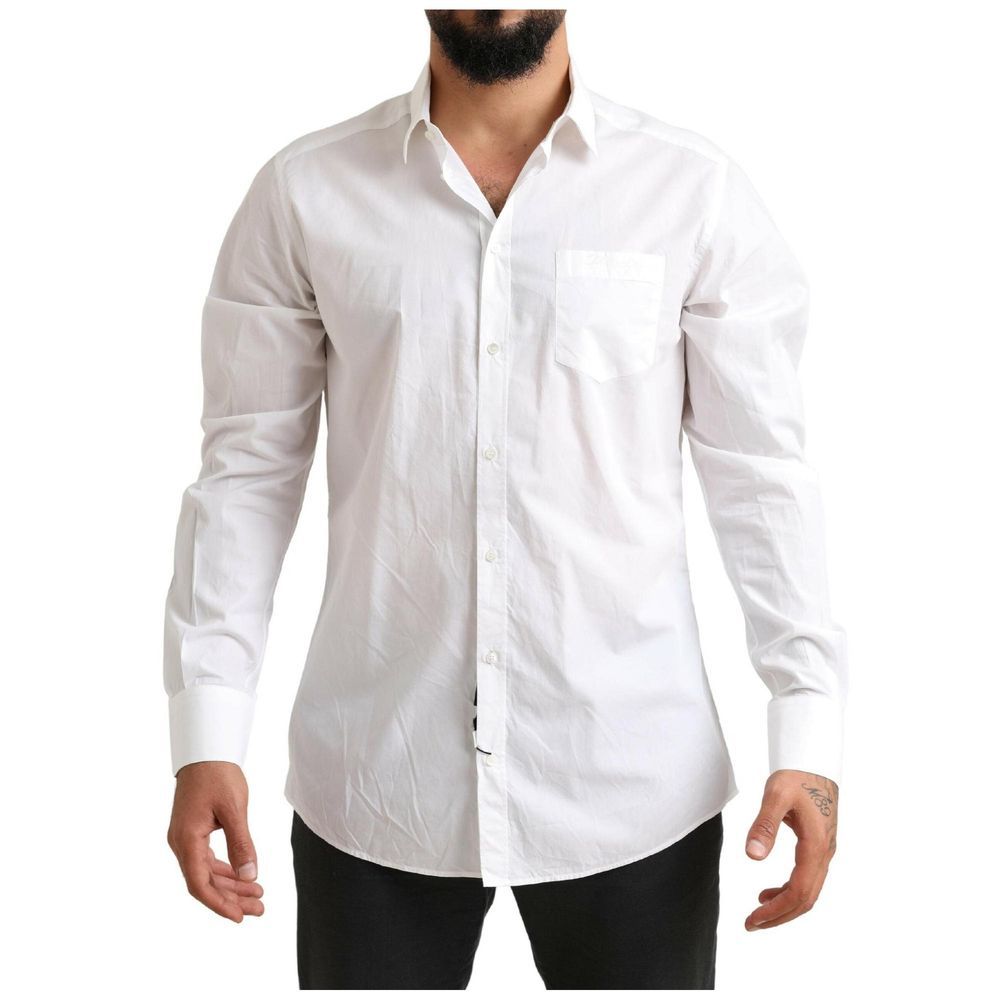 Dolce & Gabbana White Cotton Dress Shirt