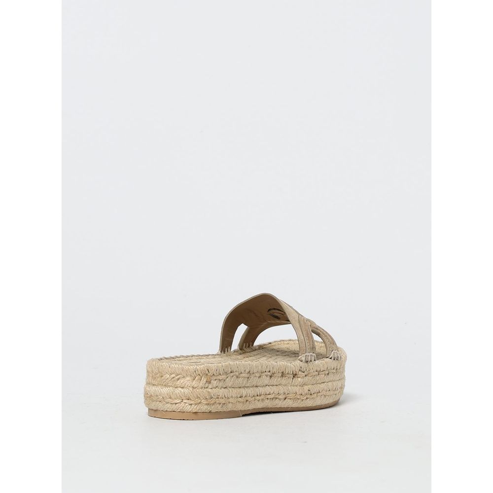 Versace Beige Jute Espadrilles