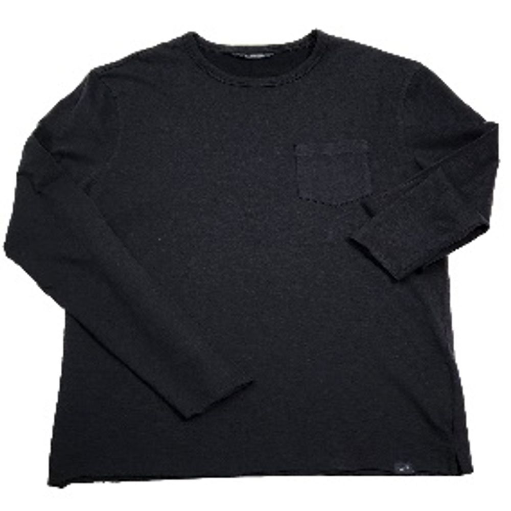 T-shirt manches longues en coton noir Gas