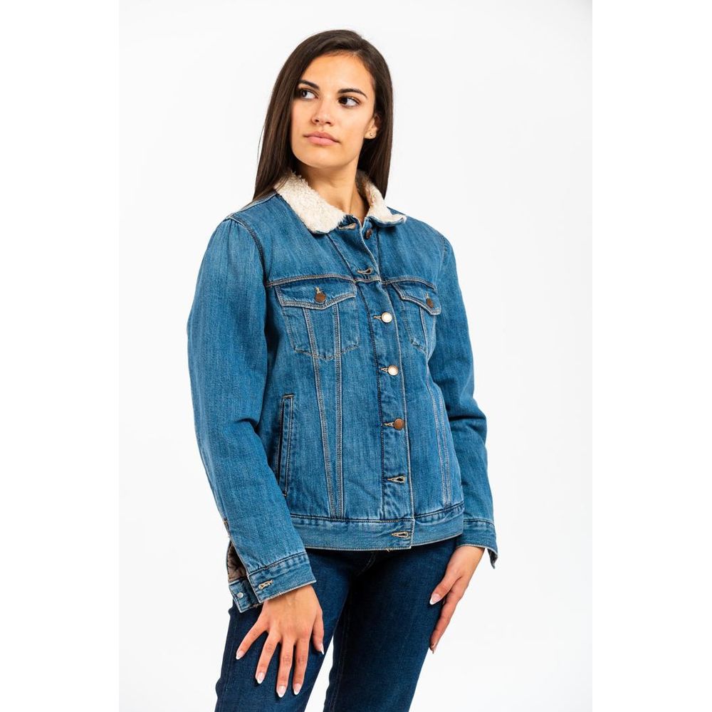 Veste en jean en coton bleu Gas