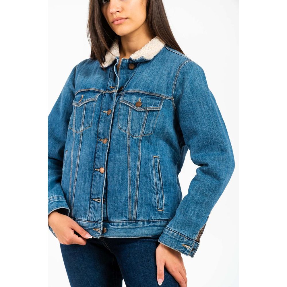 Veste en jean en coton bleu Gas