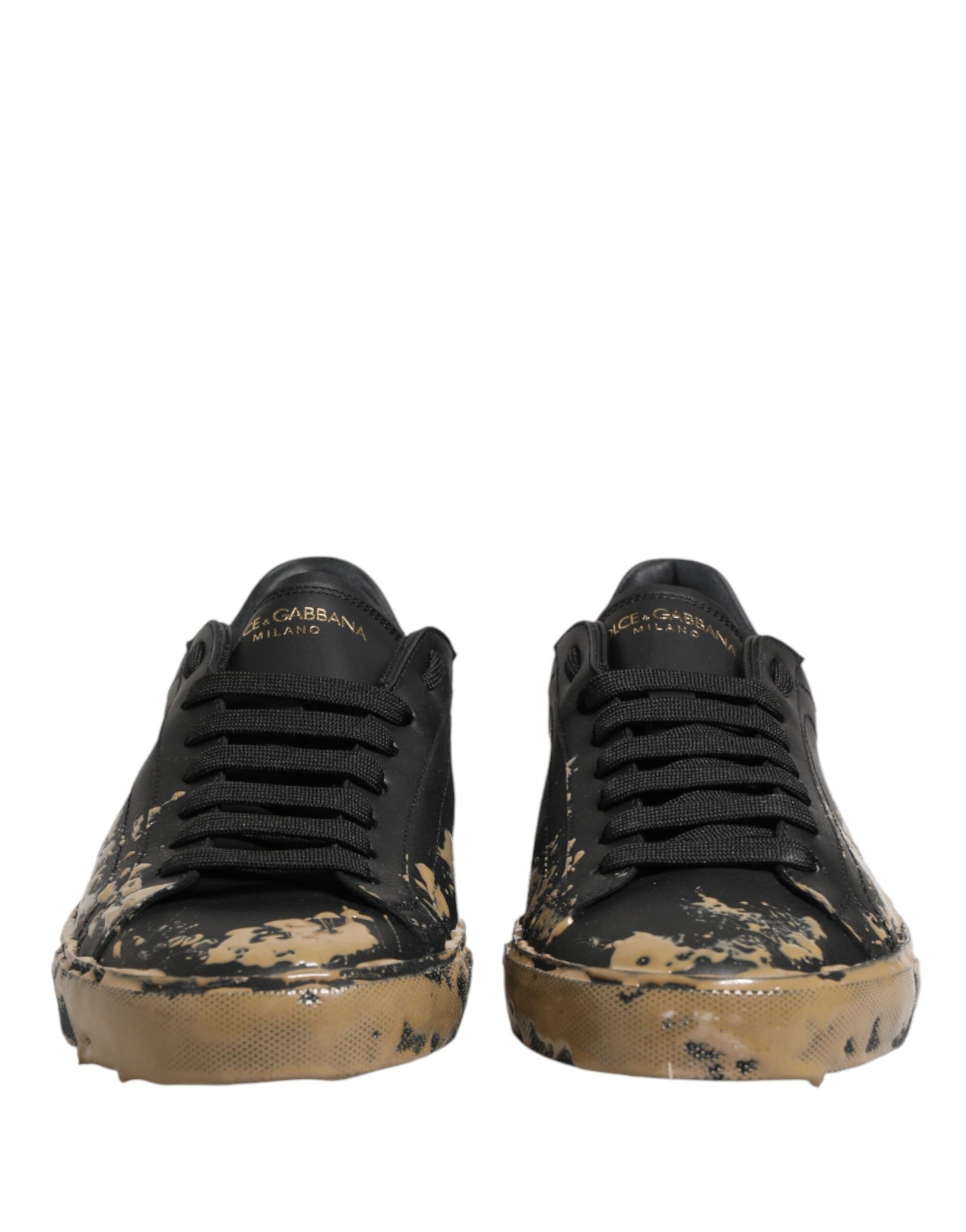 Dolce & Gabbana Baskets basses Portofino effet boue noires