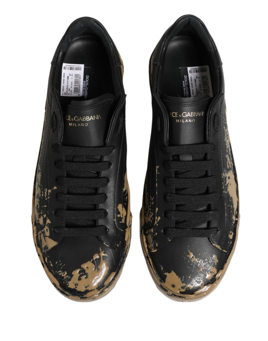Dolce & Gabbana Baskets basses Portofino effet boue noires