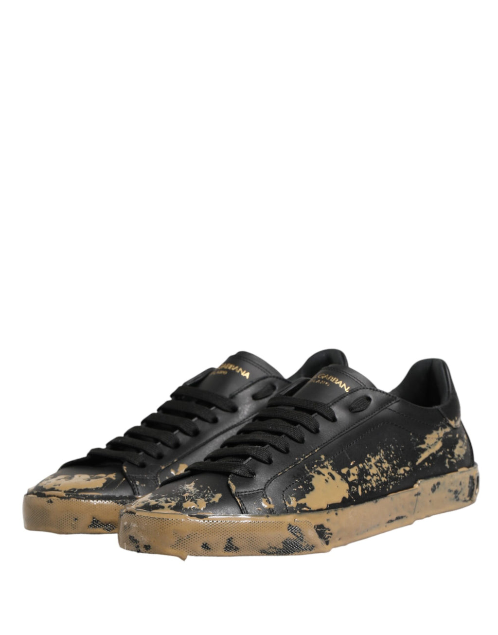 Dolce & Gabbana Baskets basses Portofino effet boue noires