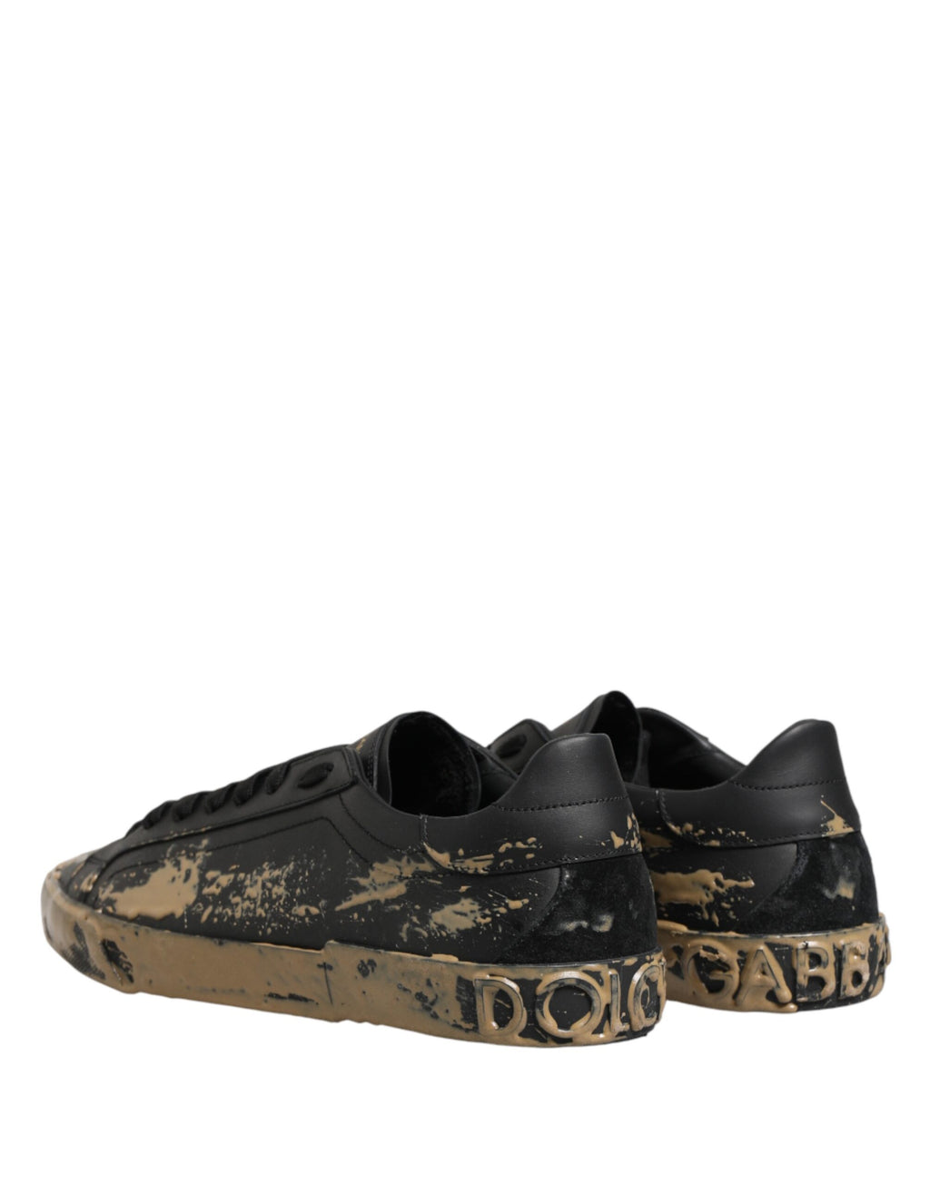 Dolce & Gabbana Baskets basses Portofino effet boue noires