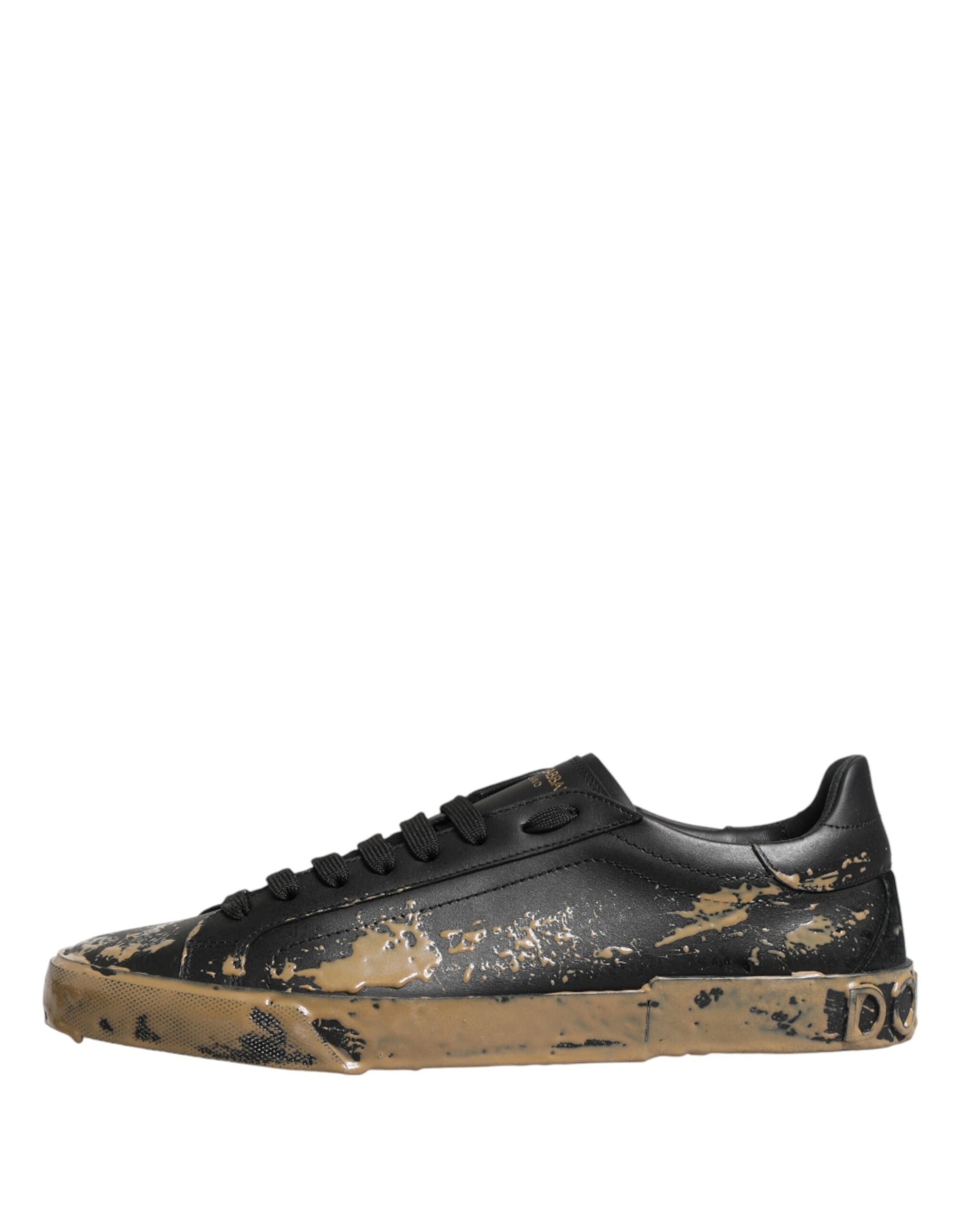 Dolce & Gabbana Baskets basses Portofino effet boue noires