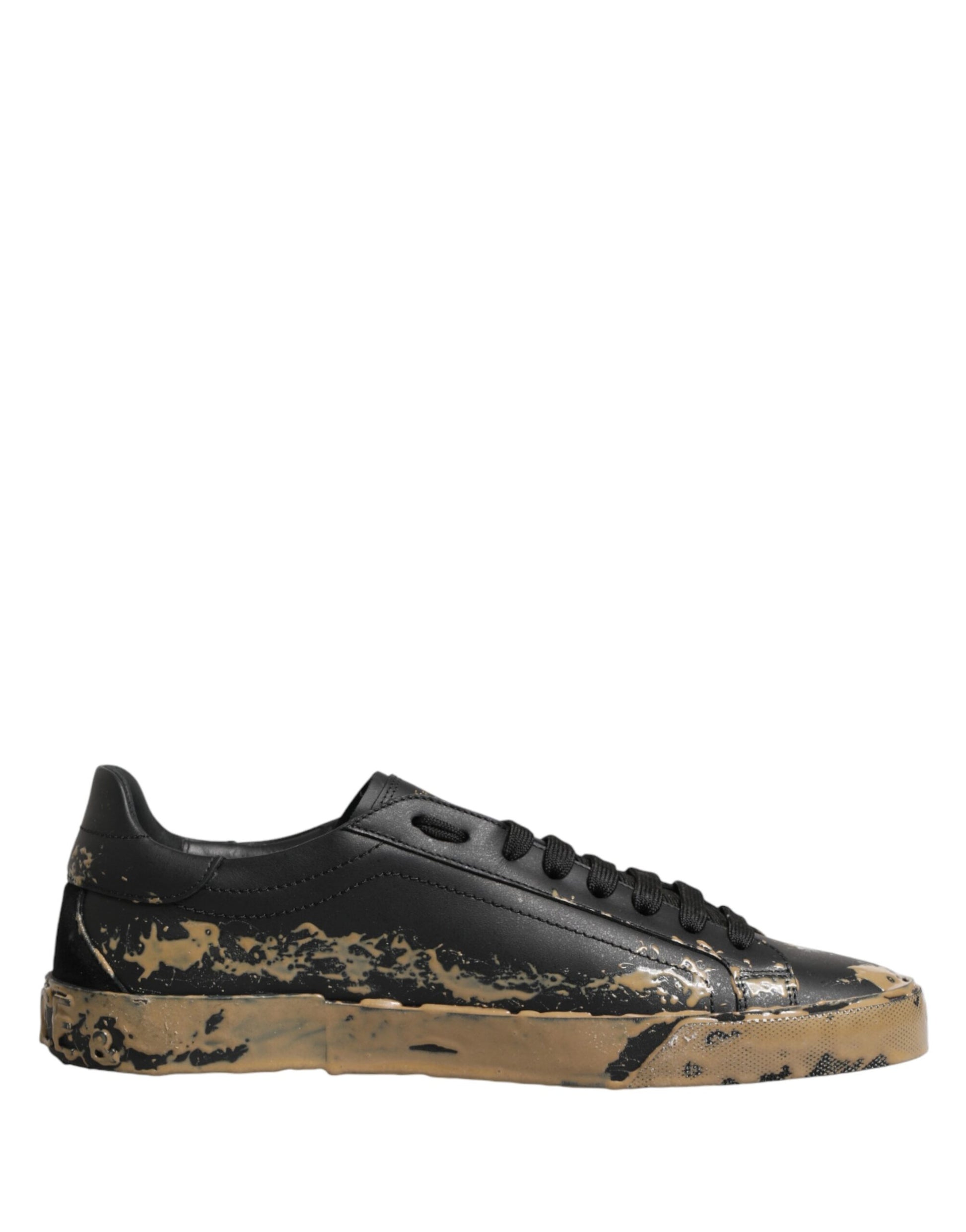 Dolce & Gabbana Baskets basses Portofino effet boue noires
