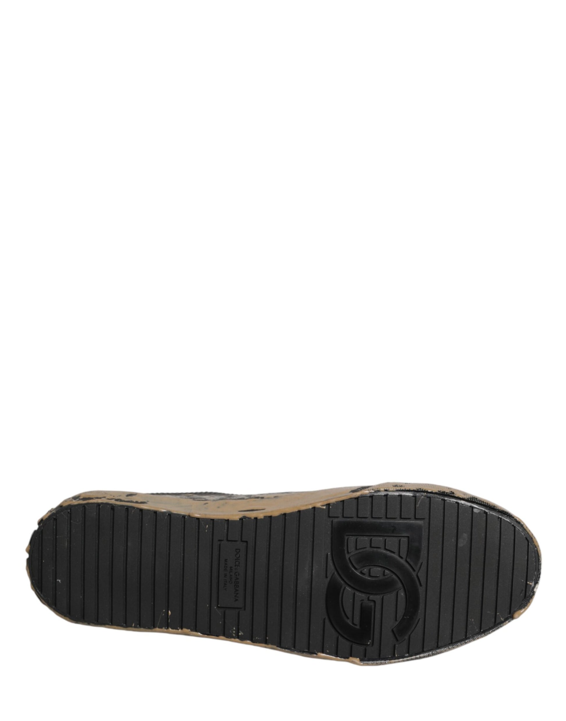 Dolce & Gabbana Baskets basses Portofino effet boue noires