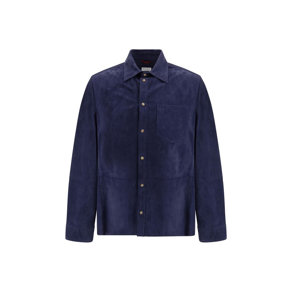 Brunello Cucinelli Blue Denim Shirt
