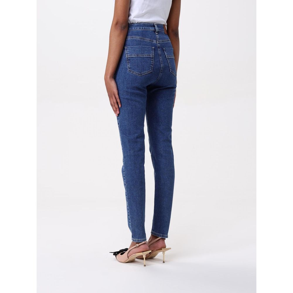 Jean taille haute en jean bleu Elisabetta Franchi