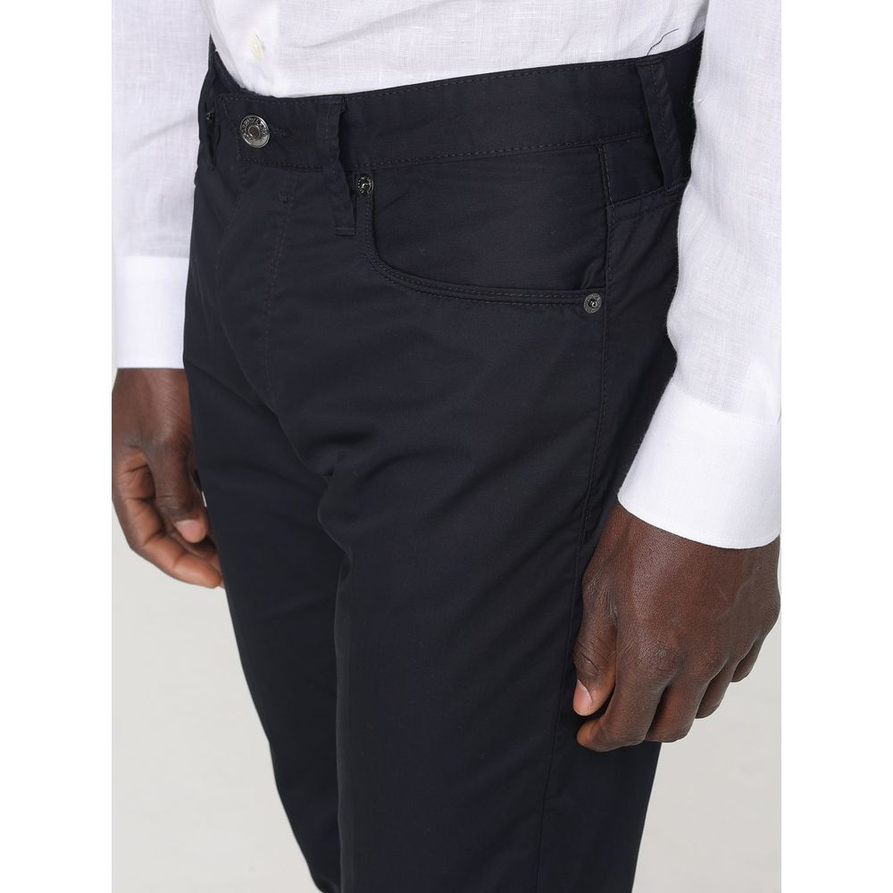 Pantalon décontracté Emporio Armani en coton bleu