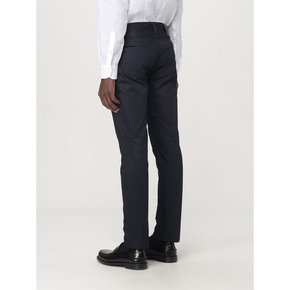 Pantalon décontracté Emporio Armani en coton bleu