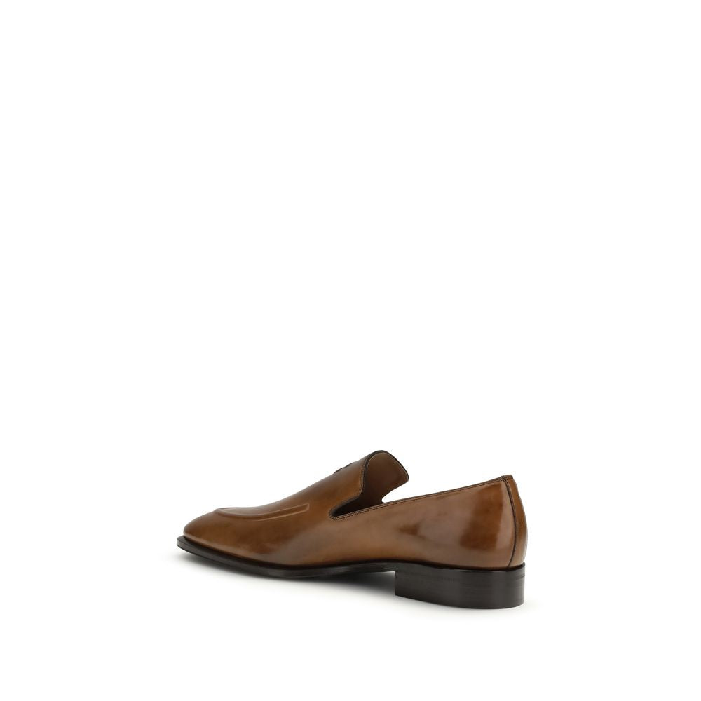 Mocassins à enfiler Miu Miu en cuir de veau marron Bos Taurus