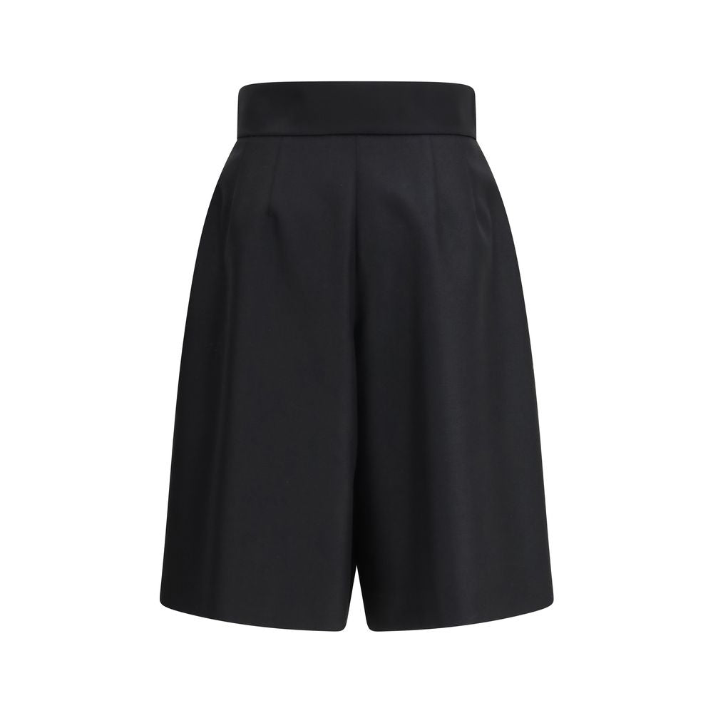 Valentino Black Wool Bermuda Shorts