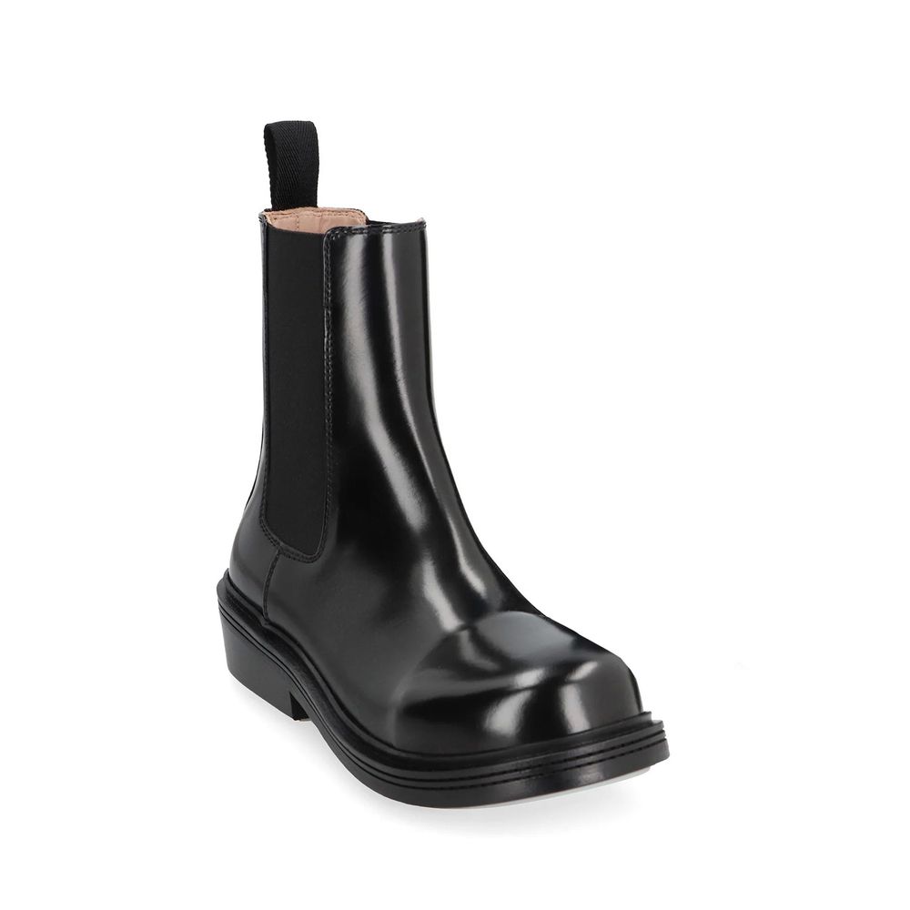 Bottes Chelsea Bottega Veneta en cuir de veau noir