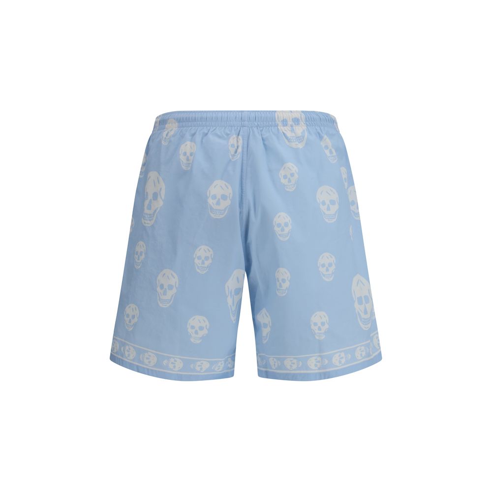 Shorts Alexander McQueen bleus en polyamide