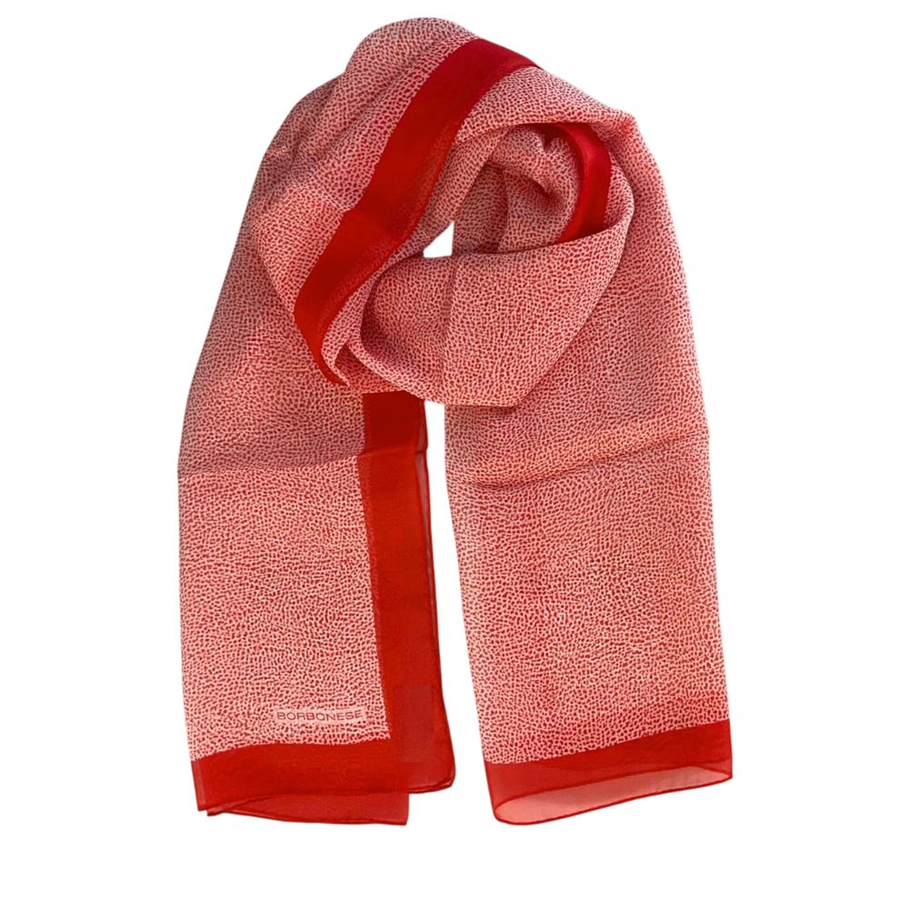 Borbonese Red Silk Women Scarf