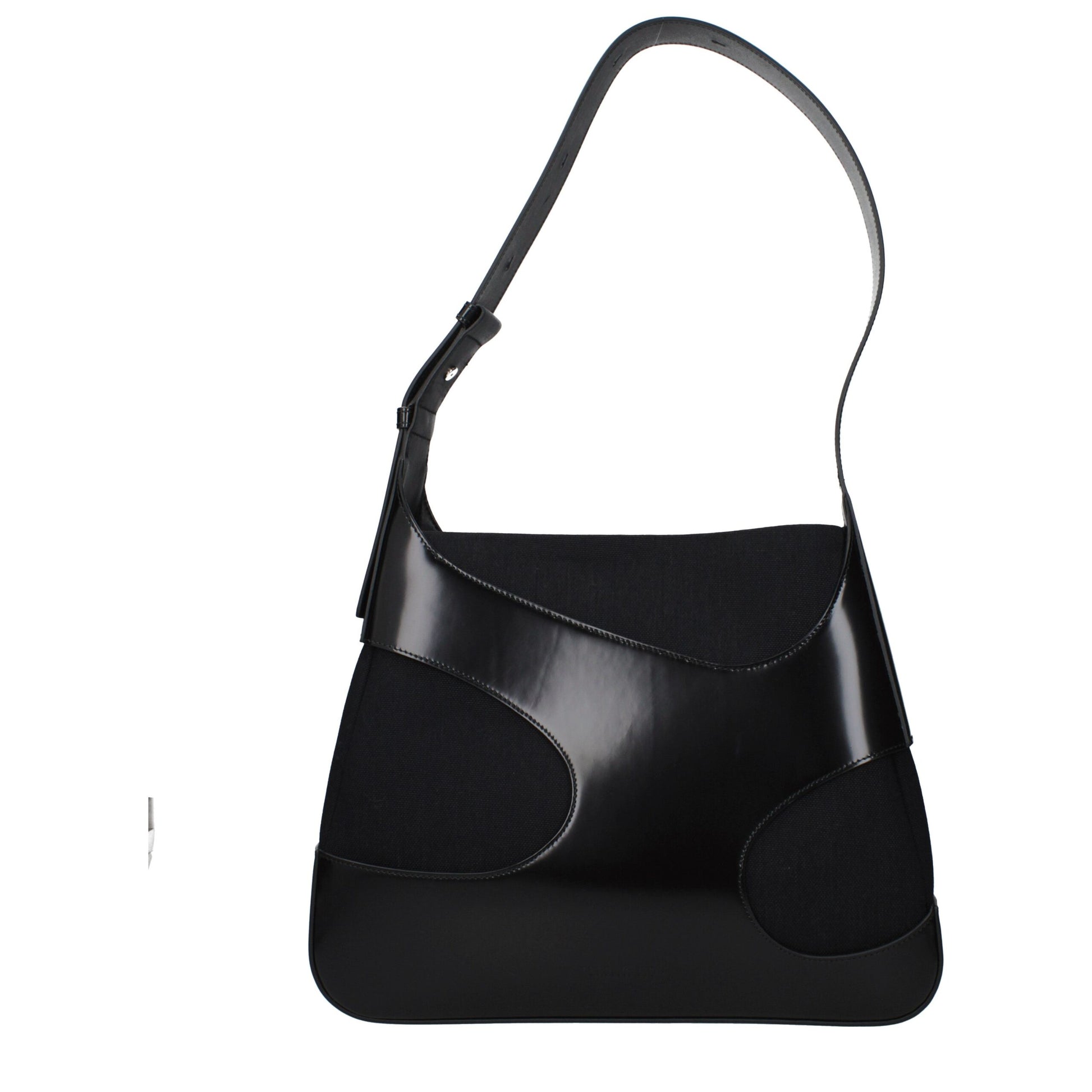 Salvatore Ferragamo Black Fabric Shoulder Bag