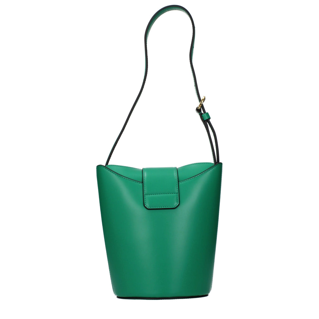 Salvatore Ferragamo Green Leather Shoulder Bag