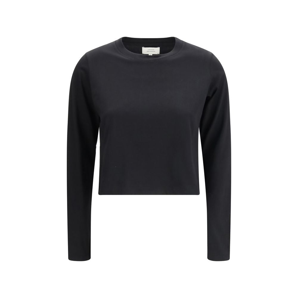 T-shirt à manches longues en coton noir Loulou De Saison
