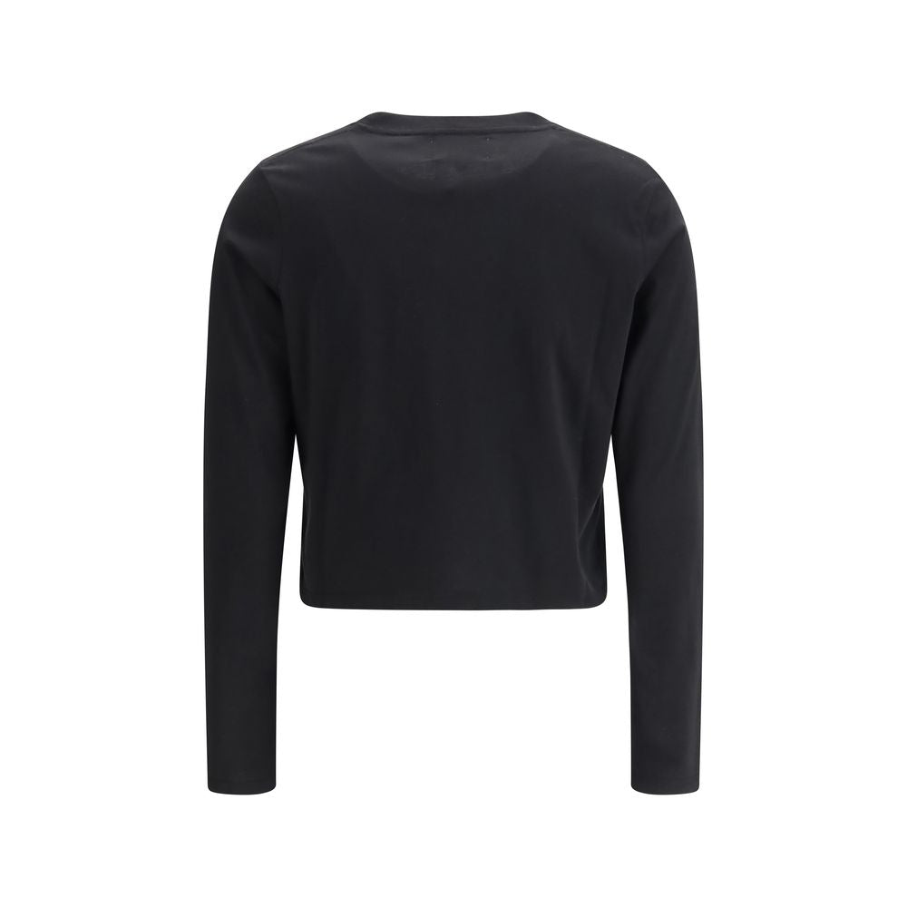 T-shirt à manches longues en coton noir Loulou De Saison