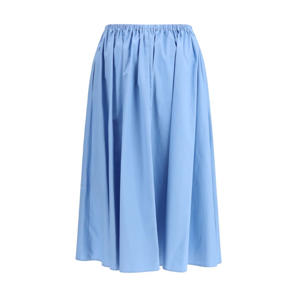 Marni Light Blue Cotton Midi Skirt