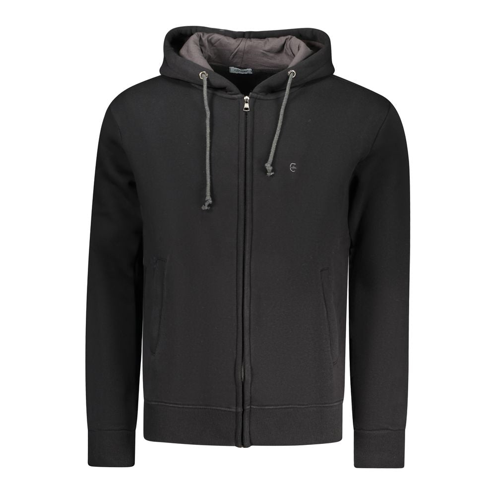 Sweat-shirt à capuche pour homme en coton noir Coveri Moving