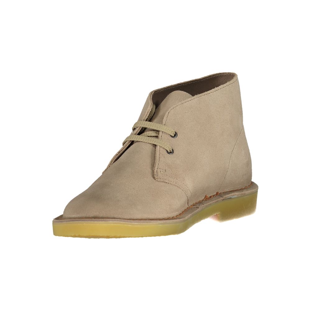 Clarks Beige Leather Mens Boot