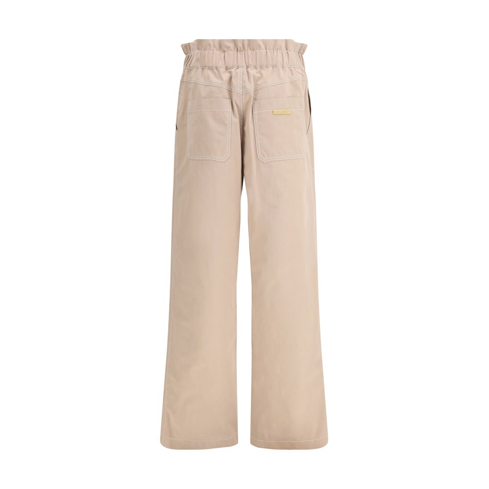 Marni Beige Cotton Casual Pants