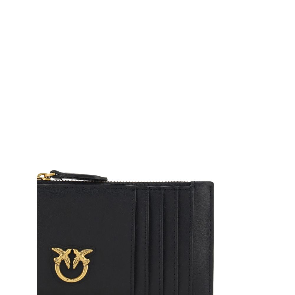 Portefeuille PINKO en cuir de veau noir Bos Taurus