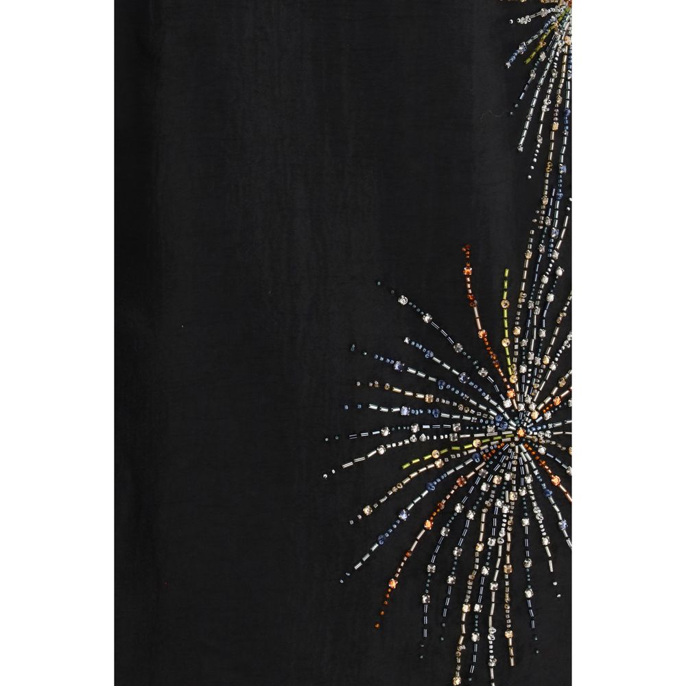 Staud Black Polyester Casual Dress